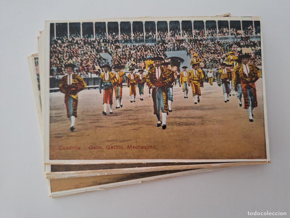 Tauromaquia: LOTE 10 TARJETAS POSTALES TOROS CUADRILLA GALLO GALLITO MACHAQUITO MANOLETE PASANDO D MULETA RV 3076