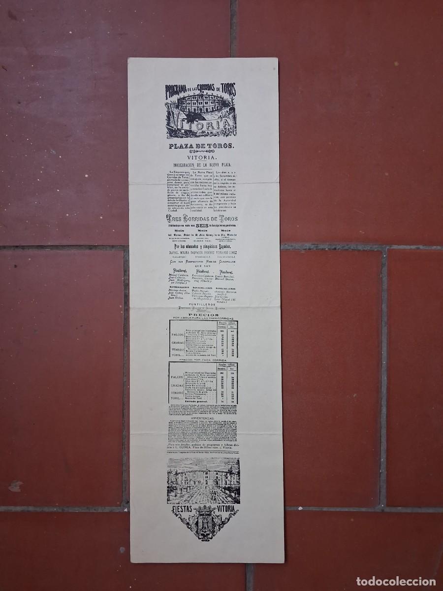Tauromaquia: Cartel inauguraci&oacute;n Plaza de toros Vitoria 1880