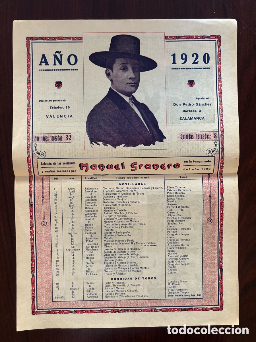 Bullfighting: Manuel Granero, n&ordm; especial dedicado a &eacute;l. Revista La Corrida, n&ordm; 37, 19/10/1921. Toros, toreros