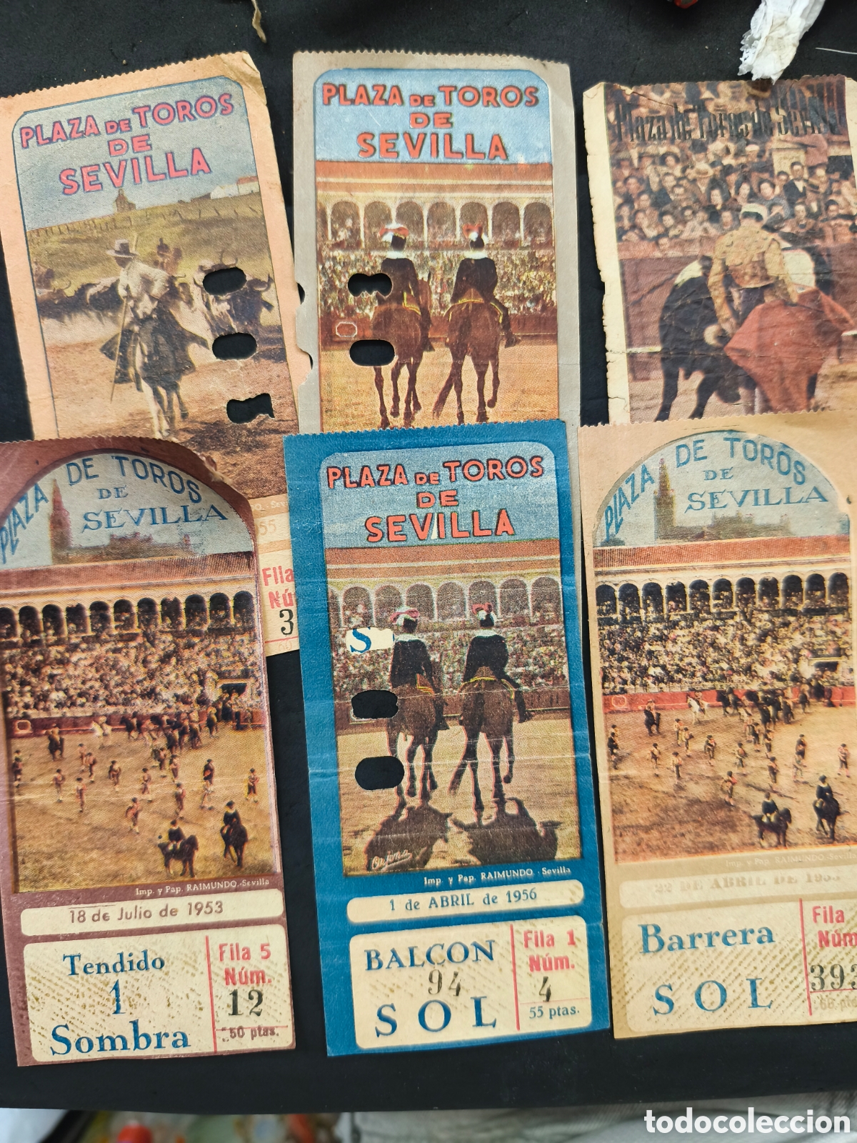 Tauromaquia: 6 entradas plaza de toros Sevilla a&ntilde;os 50'