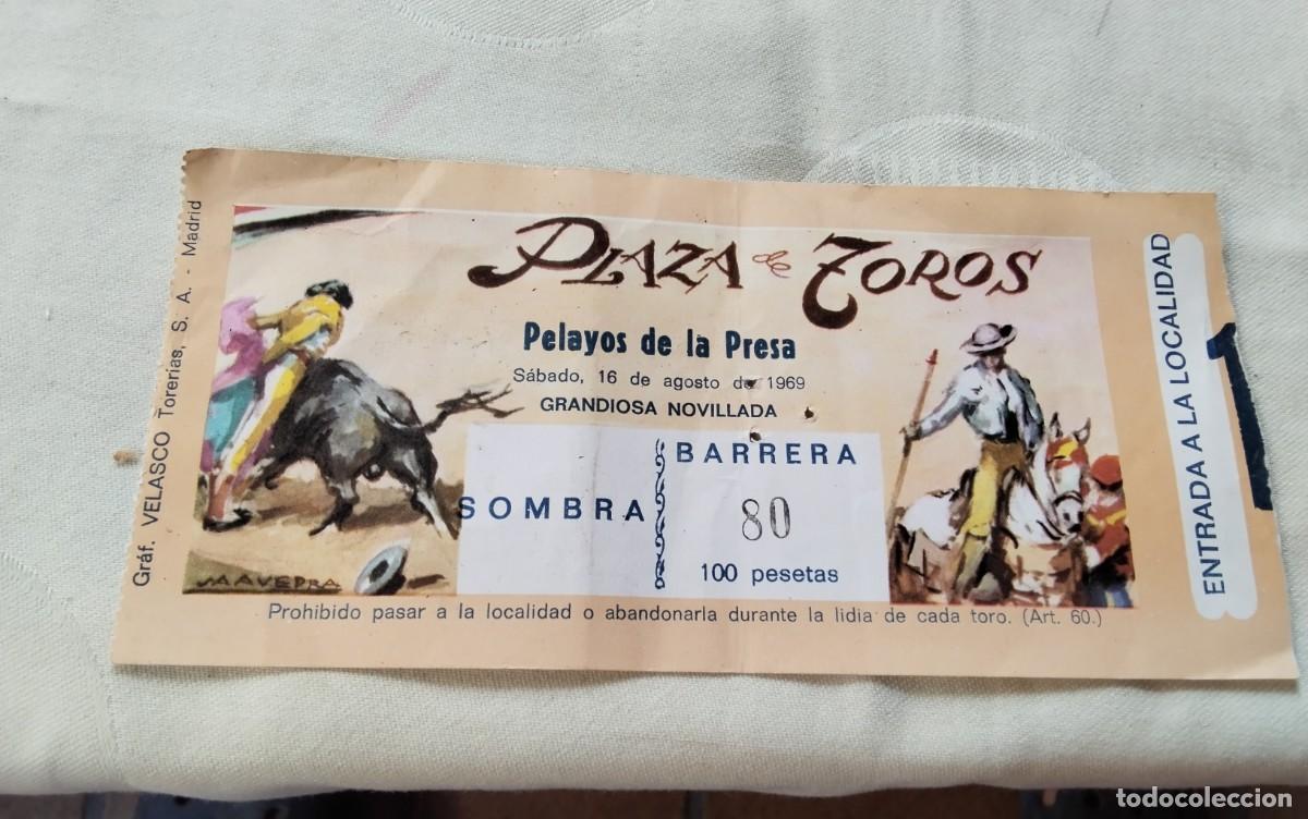 Tauromaquia: PELAYOS DE LA PRESA ENTRADA NOVILLADA A&Ntilde;O 1969