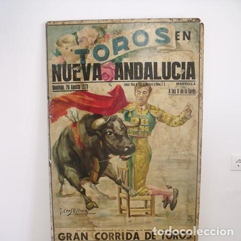 Tauromaquia: Cartel Original Toros Marbella Nueva Andaluc&iacute;a 1973 - Antonio Bienvenida Rafael de Paula y A. Gal&aacute;n