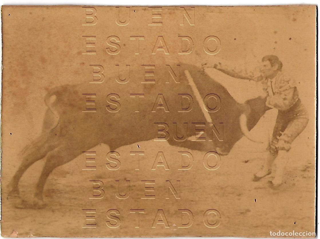 Tauromaquia: CALA&Ntilde;AS ALBUMINA SOBRE CARTON FOTOGRAFIA UNICA 14X10 M56