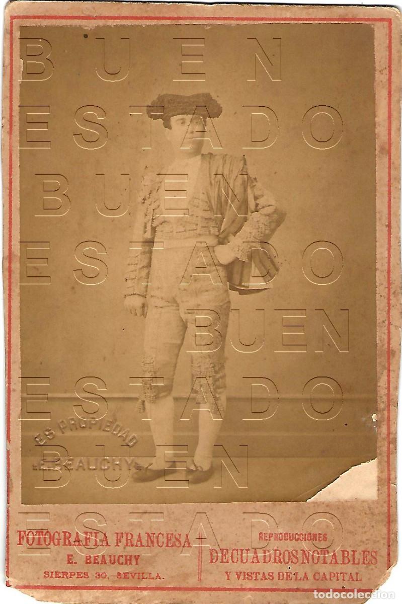 Tauromaquia: TORERO SIN IDENTIFICAR ALBUMINA SOBRE CARTON FOTOGRAFIA UNICA 16X11 M56