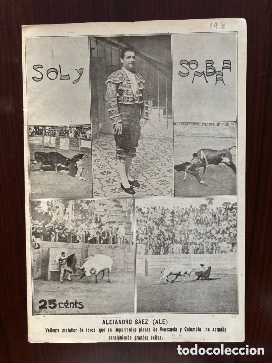Stierkampf: Revista Sol y Sombra, n&ordm; 1.198, de 15 marzo 1920. Corrida de Joselito (Gallito) en Montevideo