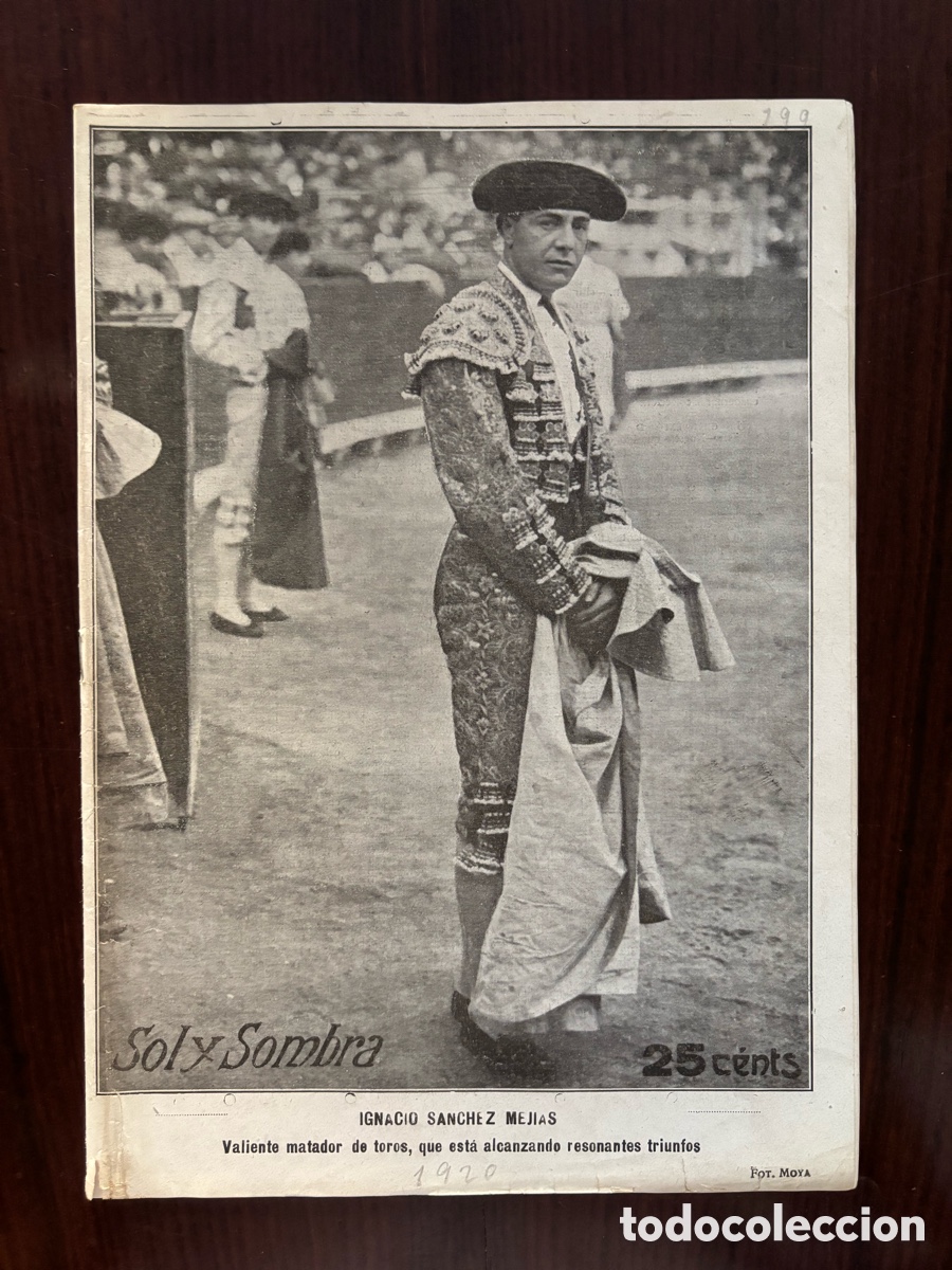 Stierkampf: Ignacio S&aacute;nchez Mej&iacute;as. Revista Sol y Sombra, n&ordm; 1.199, de 22-29 abril 1920. P&oacute;ster central