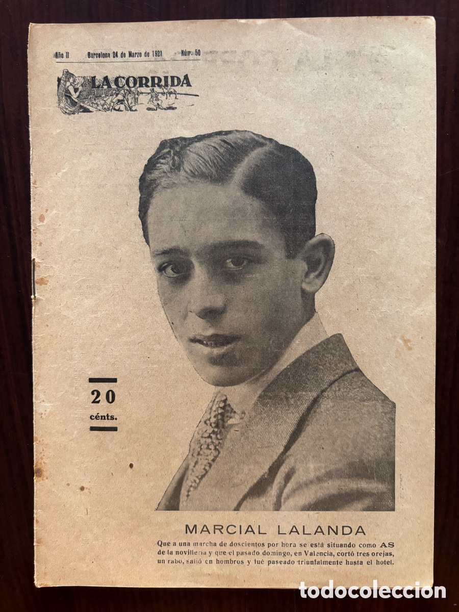 Stierkampf: Marcial Lalanda y Manuel Granero en revista La Corrida, n&ordm; 50, de 24 marzo 1921
