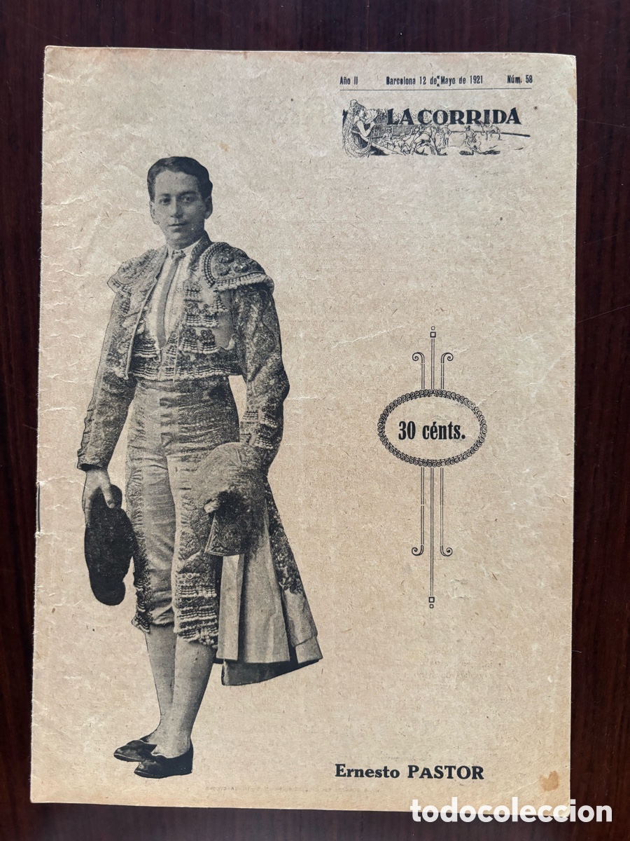 Tauromachia: Ernesto Pastor, portada y p&oacute;ster en La Corrida, n&ordm; 58, de 12 mayo 1921. Corridas de Granero