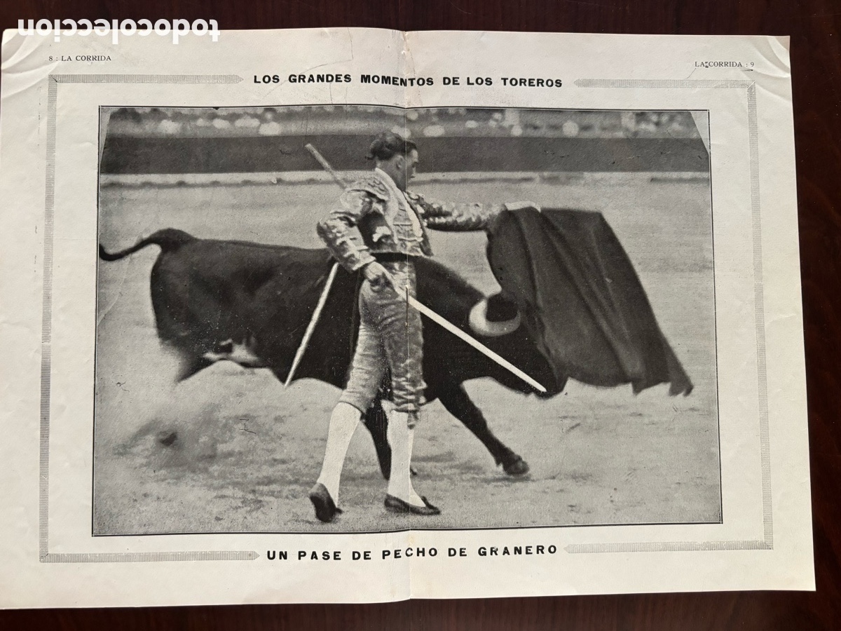 Tauromaquia: P&oacute;ster de Manuel Granero en La Corrida, n&ordm; 76, de 15 septiembre 1921. Pablo Lalanda en portada
