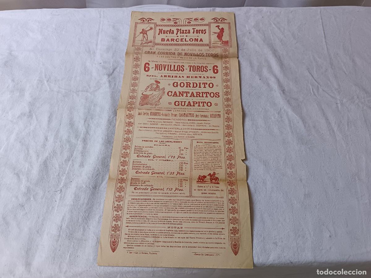 Tauromaquia: 1902, Antiguo Cartel de Toros, Plaza de Barcelona