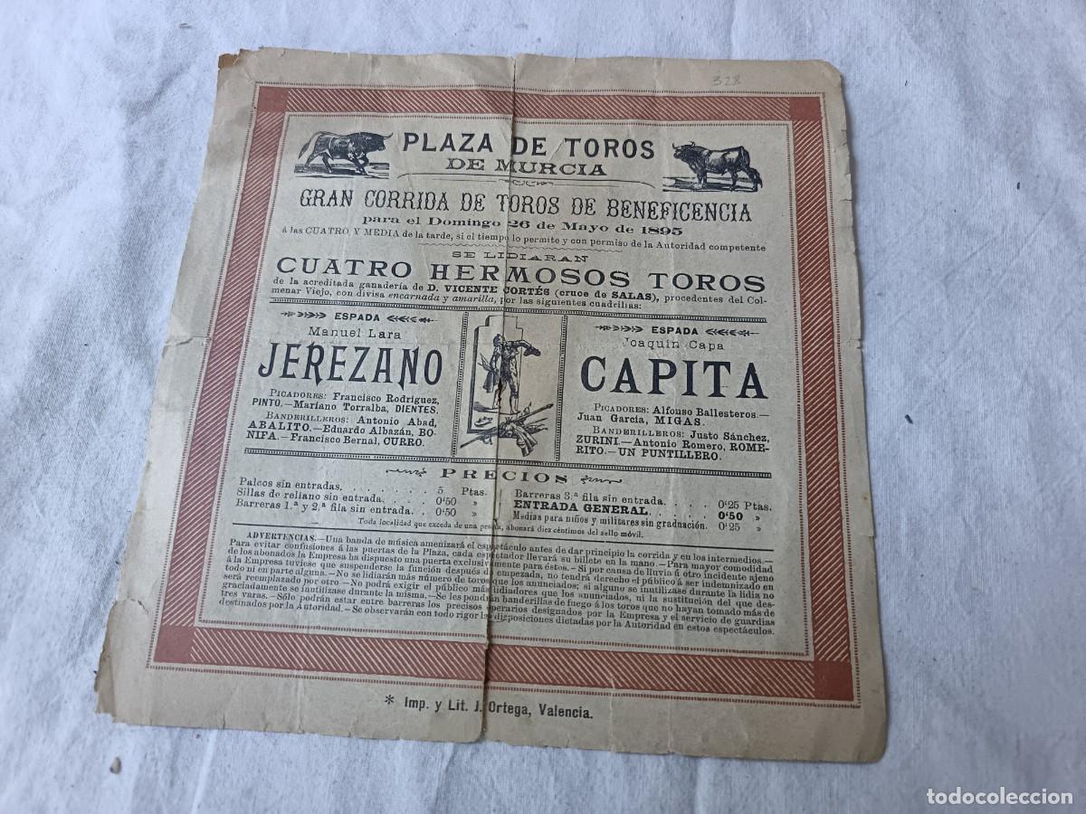 Tauromaquia: 1895, Antiguo Cartel de Toros, Plaza de Murcia