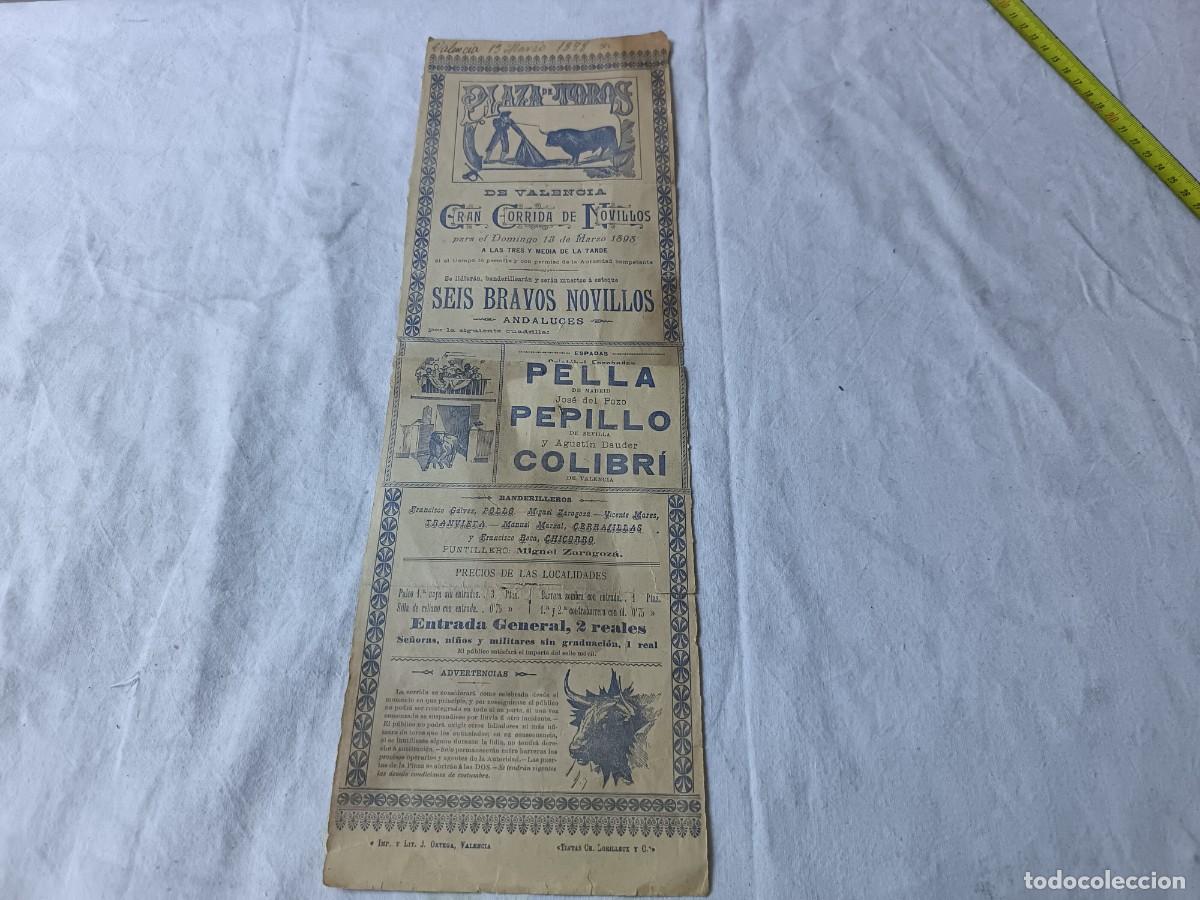 Tauromaquia: 1898, Antiguo Cartel de Toros, Plaza de Valencia