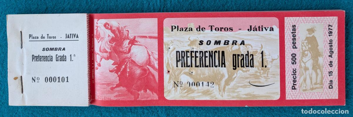 Stierkampf: RW LOTE 30 ENTRADAS APROX PLAZA TOROS JATIVA VALENCIA 1977 LT74