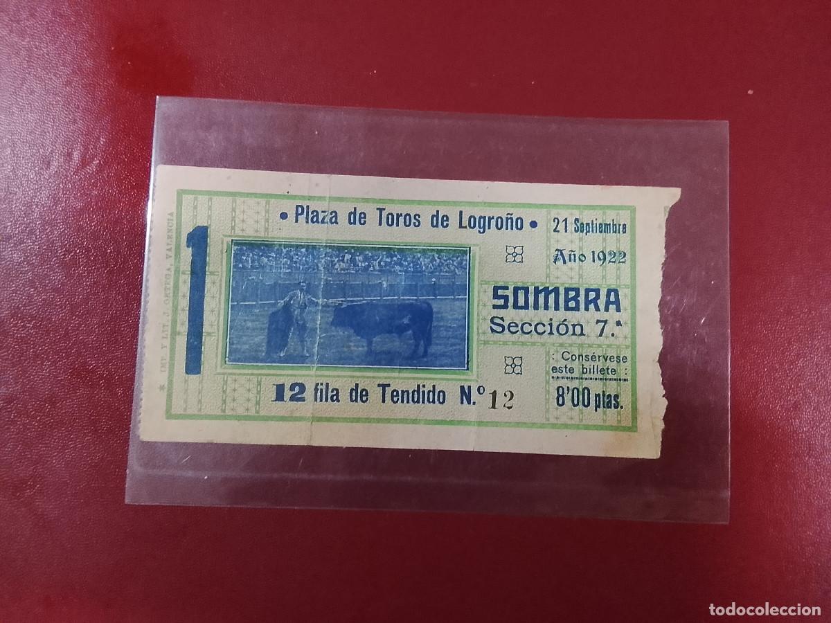 Tauromaquia: Entrada toros. Plaza de toros de Logro&ntilde;o 21 de septiembre de 1922