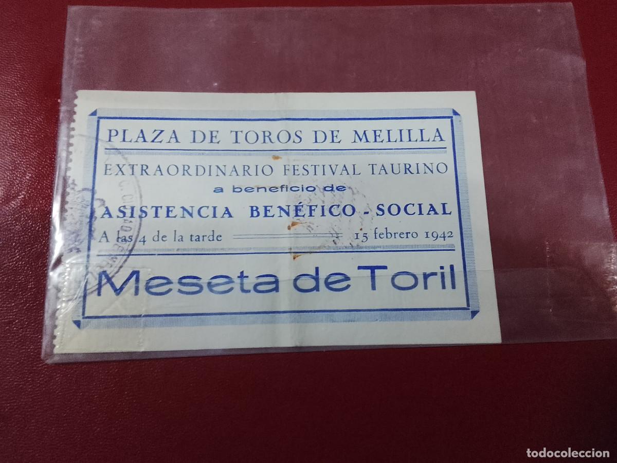 Tauromaquia: Entrada toros. Plaza de toros de Melilla 15 de febrero de 1942