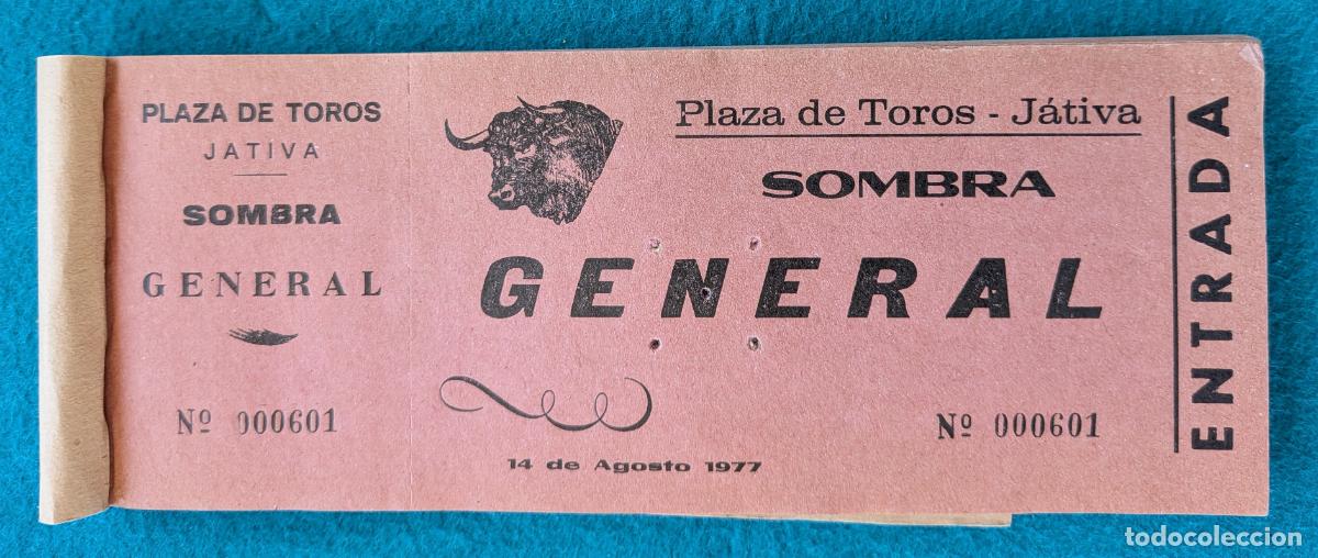 Tauromaquia: RW LOTE 90 ENTRADAS APROX PLAZA TOROS JATIVA VALENCIA 1977 LT109