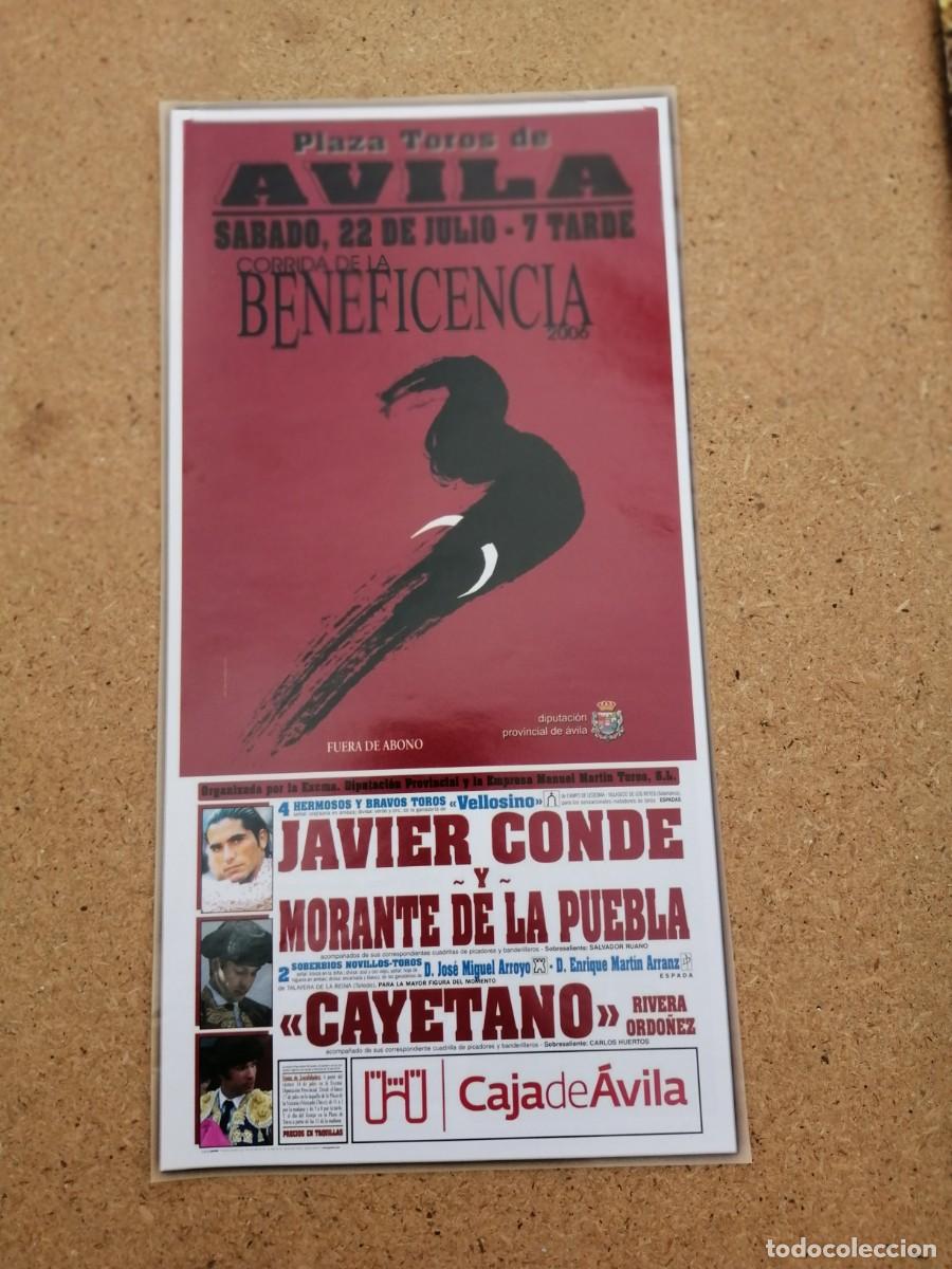 Tauromaquia: REPRODUCCION CARTEL TOROS, AVILA. JAVIER CONDE - MORANTE DE LA PUEBLA - CAYETANO RIVERA ORDO&Ntilde;EZ