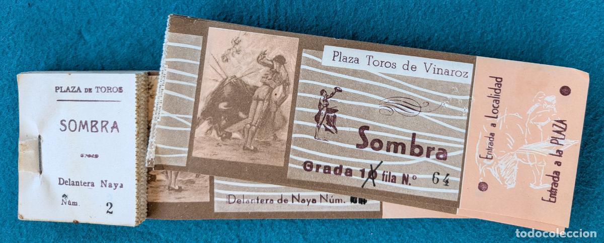 Tauromaquia: RW LOTE 75 ENTRADAS APROX PLAZA TOROS VINAROZ CASTELLON LT118
