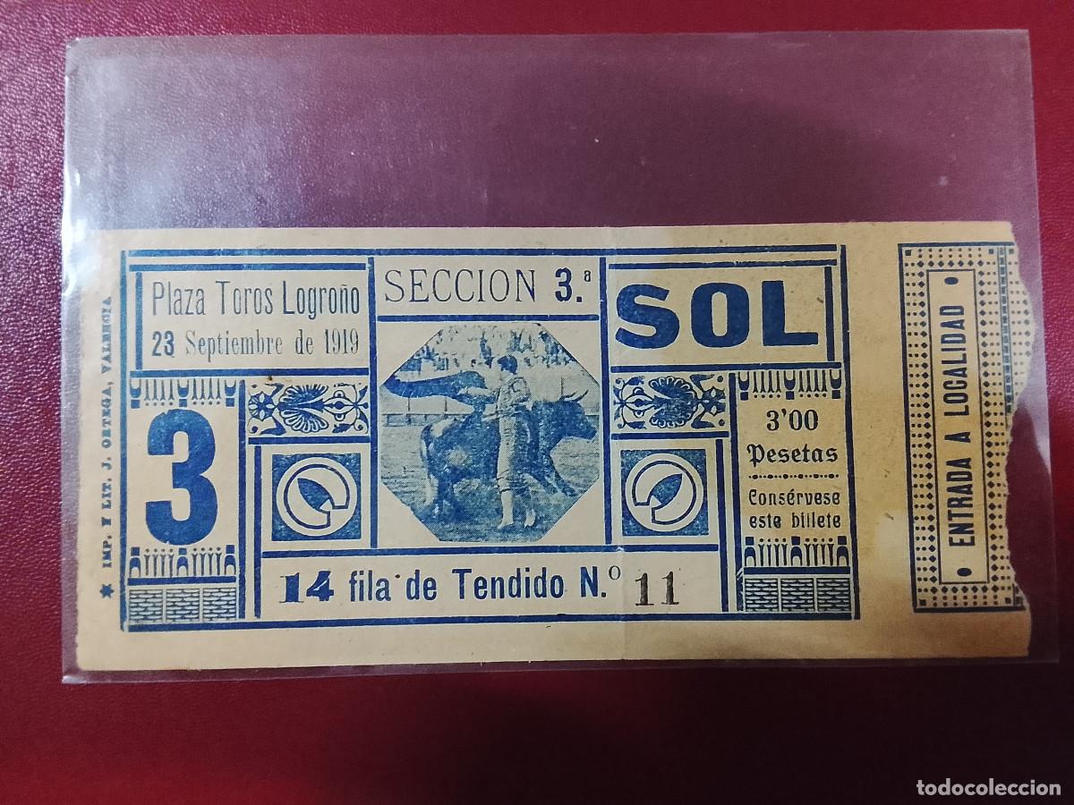 Tauromaquia: Entrada toros. Plaza de toros de Logro&ntilde;o 23 de septiembre de 1919