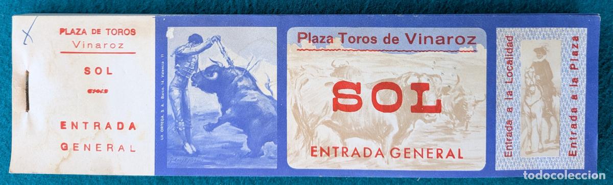 Tauromaquia: RW LOTE 100 ENTRADAS APROX PLAZA TOROS VINAROZ CASTELLON LT183