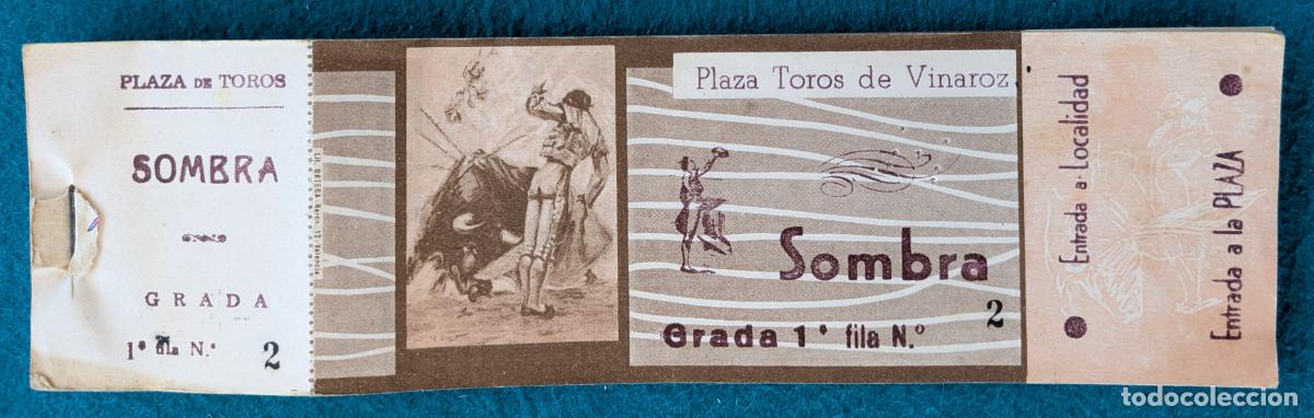 Tauromaquia: RW LOTE 34 ENTRADAS APROX PLAZA TOROS VINAROZ CASTELLON LT187