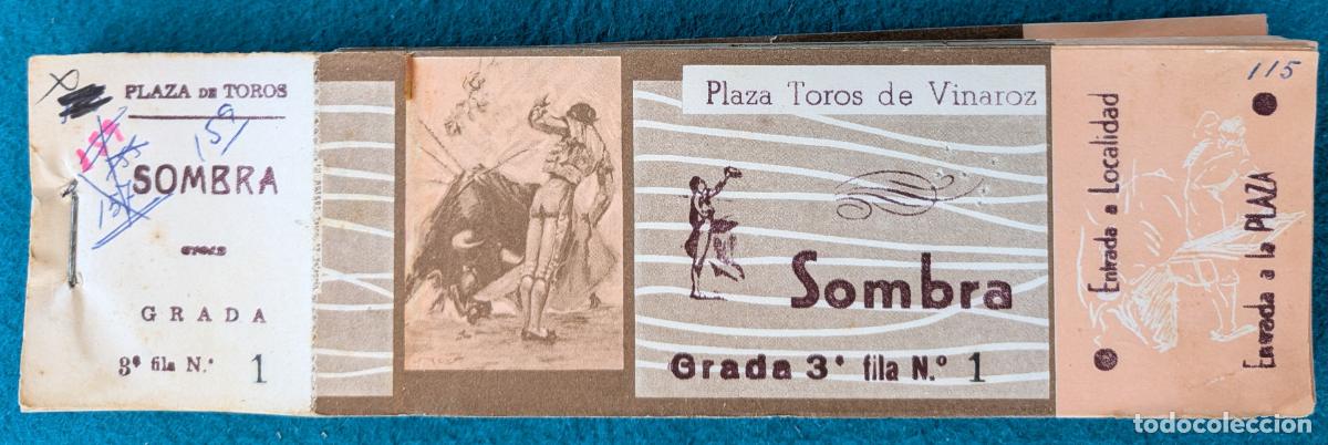 Tauromaquia: RW LOTE 145 ENTRADAS APROX PLAZA TOROS VINAROZ CASTELLON LT188