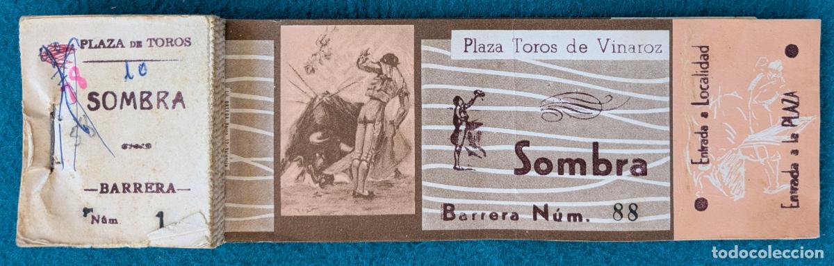Tauromaquia: RW LOTE 10 ENTRADAS APROX PLAZA TOROS VINAROZ CASTELLON LT191