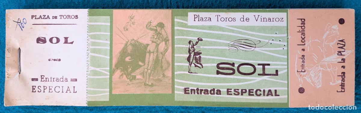 Tauromaquia: RW LOTE 95 ENTRADAS APROX PLAZA TOROS VINAROZ CASTELLON LT193