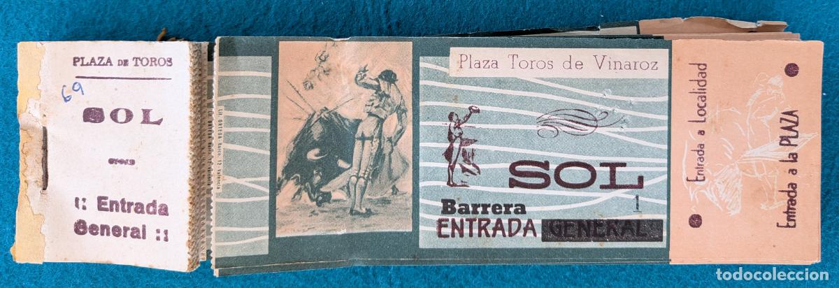 Tauromaquia: RW LOTE 140 ENTRADAS APROX PLAZA TOROS VINAROZ CASTELLON LT195