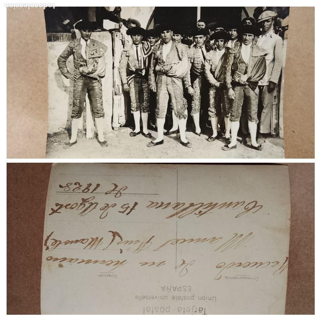 Tauromaquia: fotografia tarjeta postal a&ntilde;os 20 1928 ESPA&Ntilde;A - PLAZA DE TOROS CANTILLANA SEVILLA - MANUEL MANOLE