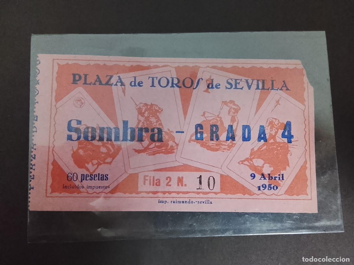 Tauromaquia: Entrada toros. Plaza de toros de Sevilla 9 de abril de 1950