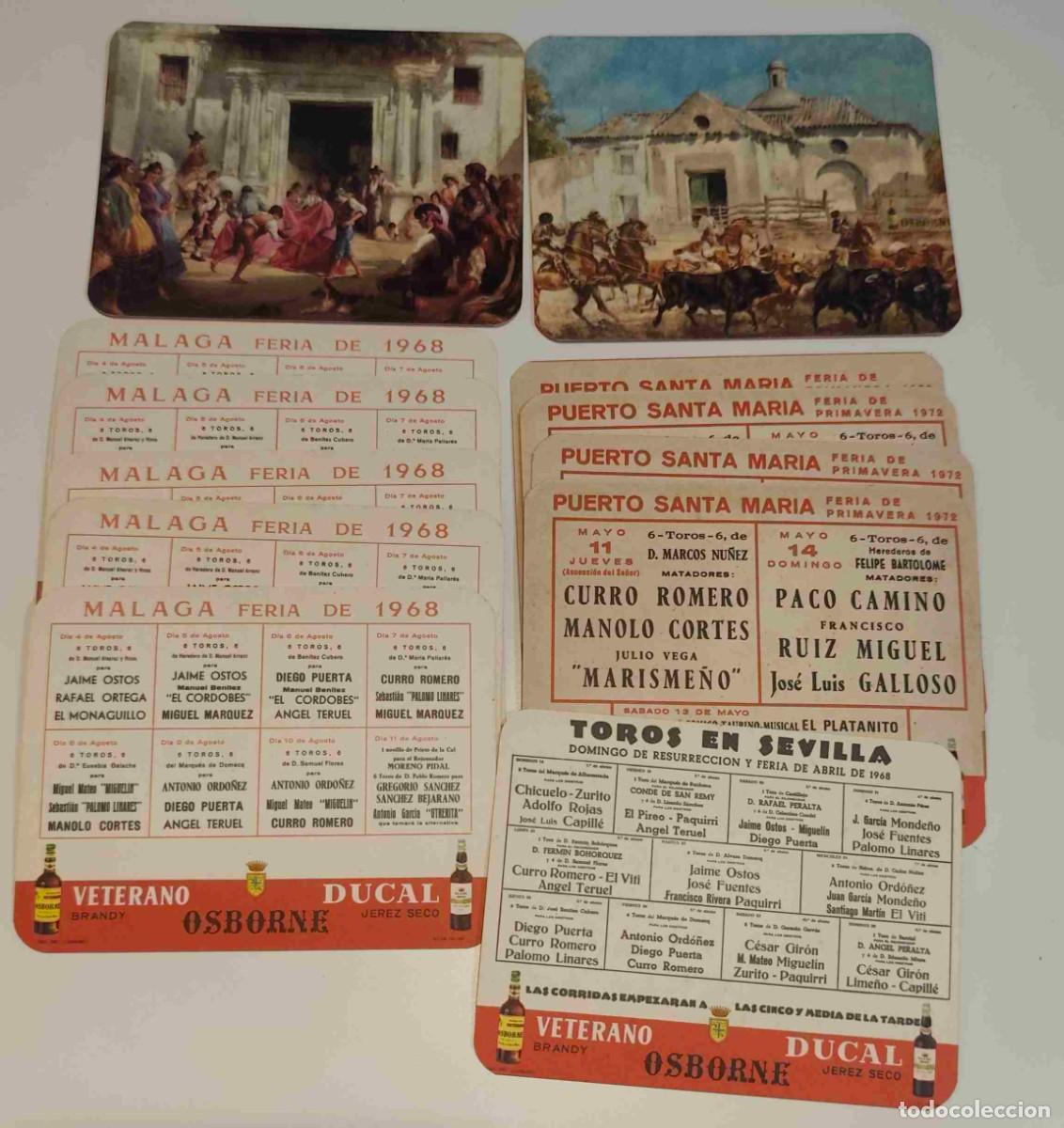 Tauromaquia: TAUROMAQUIA - TEMA TAURINO TOROS - 13 PROGRAMAS -SEVILLA 1968 MALAGA 1968 PUERTO SANTA MARIA 1972