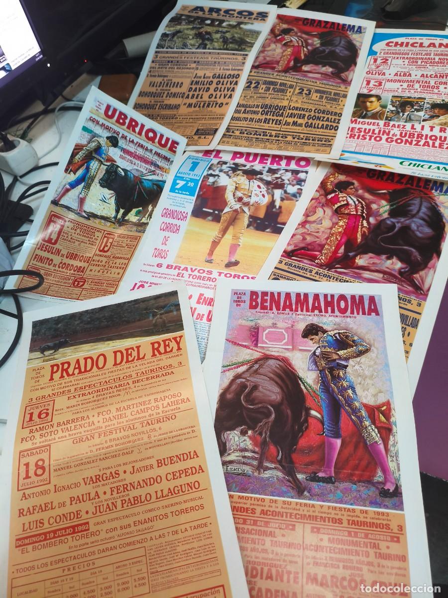 Tauromaquia: 8 carteles plaza toros. Pado del Rey, Ubrique, Benamahoma, El puerto, Grazalema, Chiclana