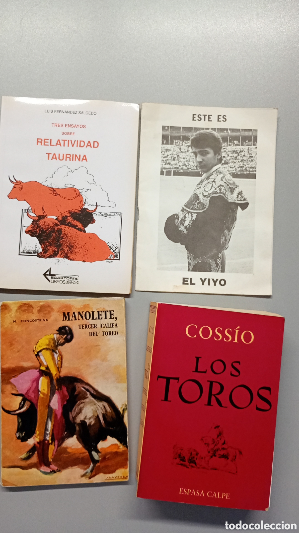 Tauromaquia: Lote 4 libros toros tauromaquia: Manolete, el yiyo, cossio,...