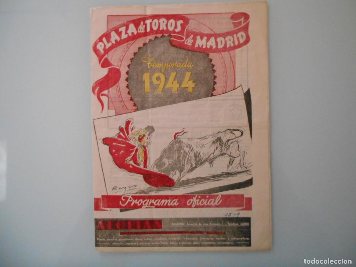 Tauromaquia: PROGRAMAS DE TOROS DE MADRID