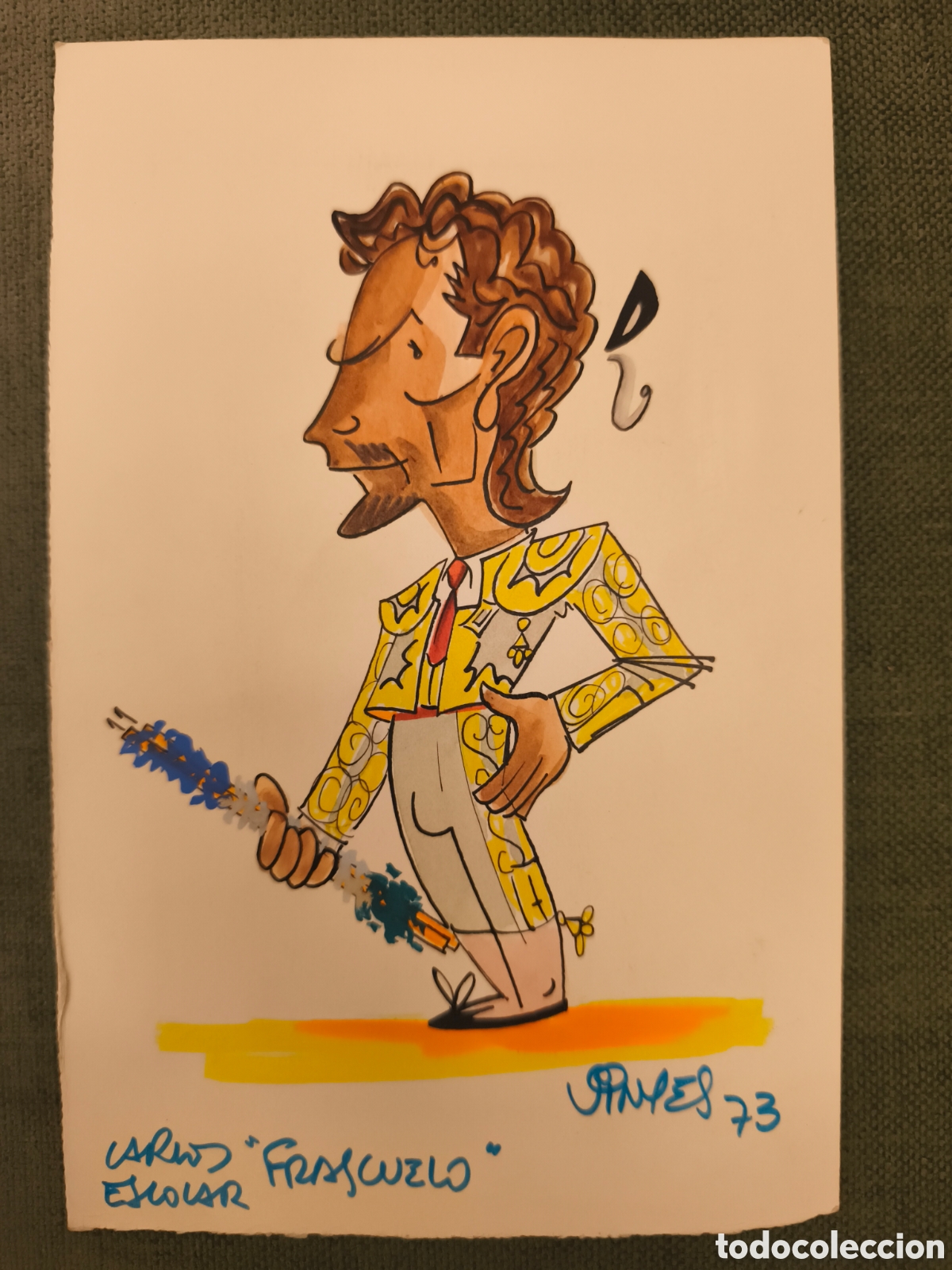 Tauromaquia: Dibujo original toreo, Simon Casas, Vinyes