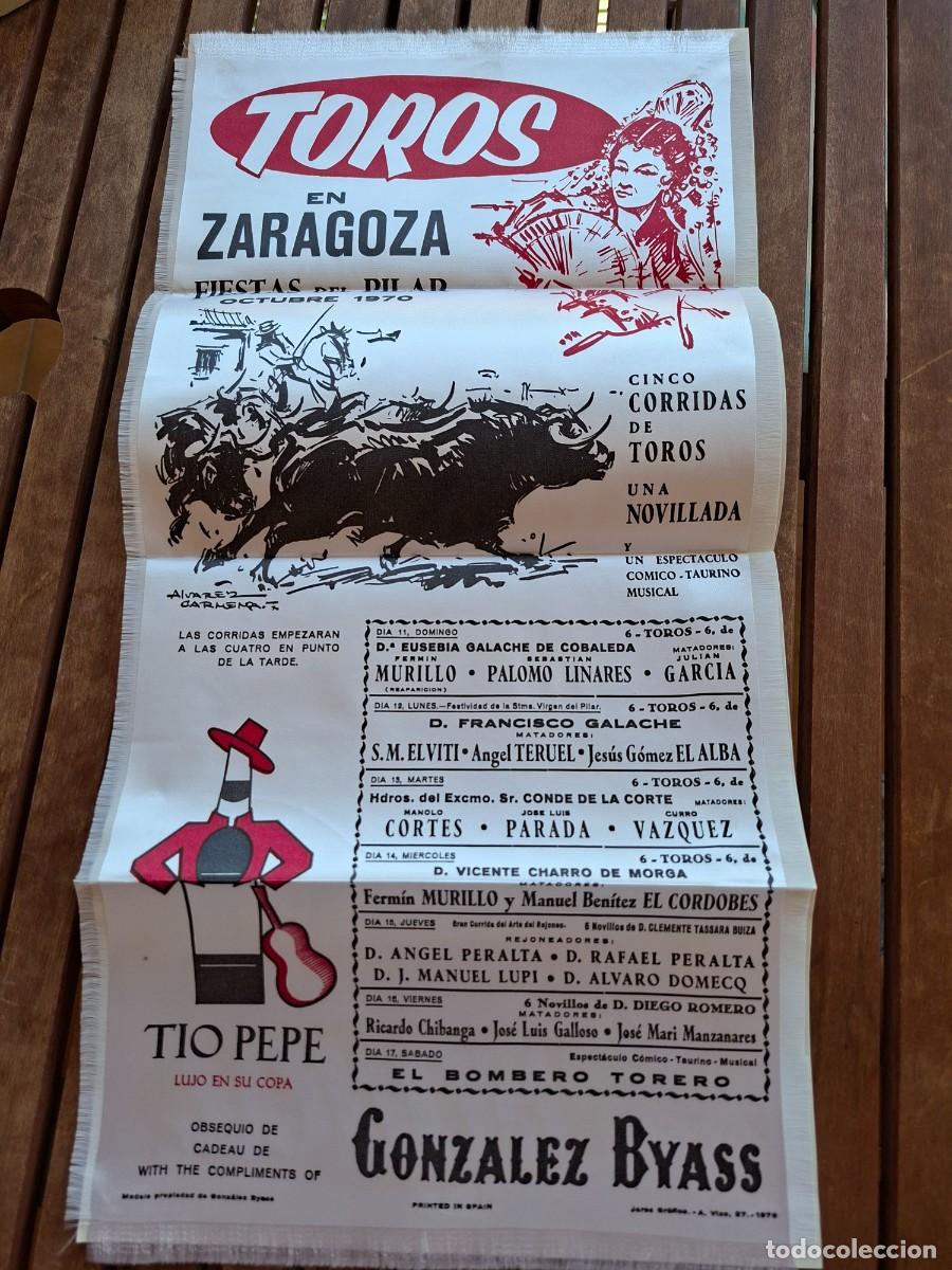 Bullfighting: Cartel taurino de las Fiestas del Pilar de Zaragoza en octubre de 1970