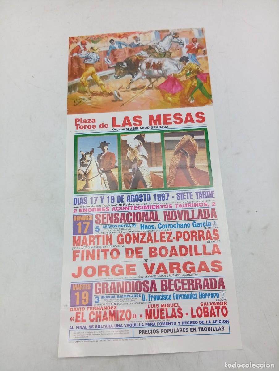 Tauromaquia: CARTEL TOROS. LAS MESAS, CUENCA. 1997. GANADERIA HNOS. CORROCHANO.GONZALEZ-PORRAS.FINITO DE BOADILLA