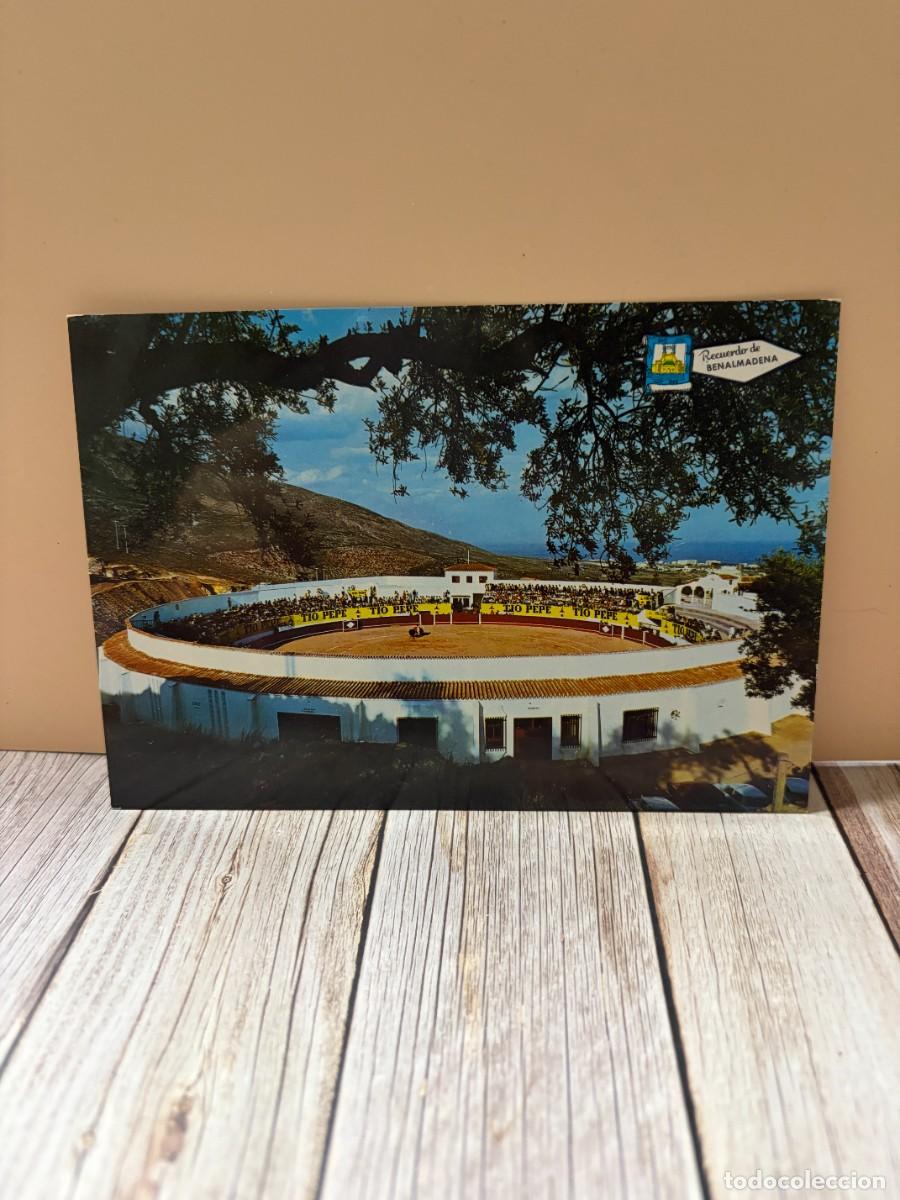 Tauromaquia: TARJETA POSTAL. M&Aacute;LAGA. BENALM&Aacute;DENA. PLAZA DE TOROS. 5.449. ED. PERGAMINO