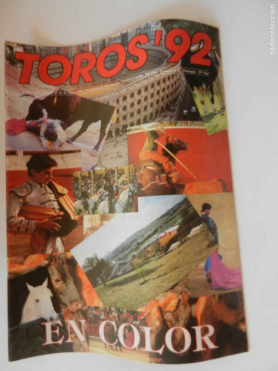 Tauromaquia: TOROS'92 SEMANARIO INFORMACION TAURINA - N&ordm; 50 - ENERO -1989-VER INDICE