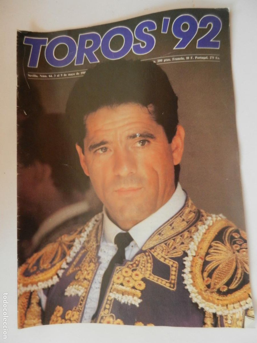 Tauromaquia: TOROS'92 SEMANARIO INFORMACION TAURINA - N&ordm; 64 -09-05-1989-VER INDICE -PACO OJEDA