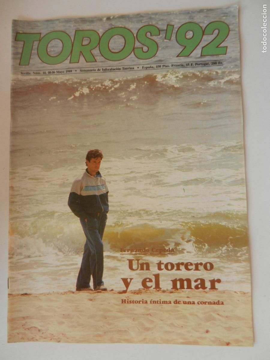 Tauromaquia: TOROS'92 SEMANARIO INFORMACION TAURINA - N&ordm; 14 -10-05 -1988-VER INDICE -FERNANDO CEPEDA