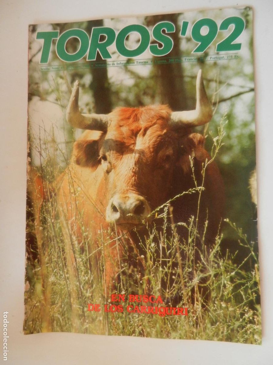 Tauromaquia: TOROS'92 SEMANARIO INFORMACION TAURINA - N&ordm; 41 -22-11 -1988-VER INDICE -LOS CARRIQUIRI