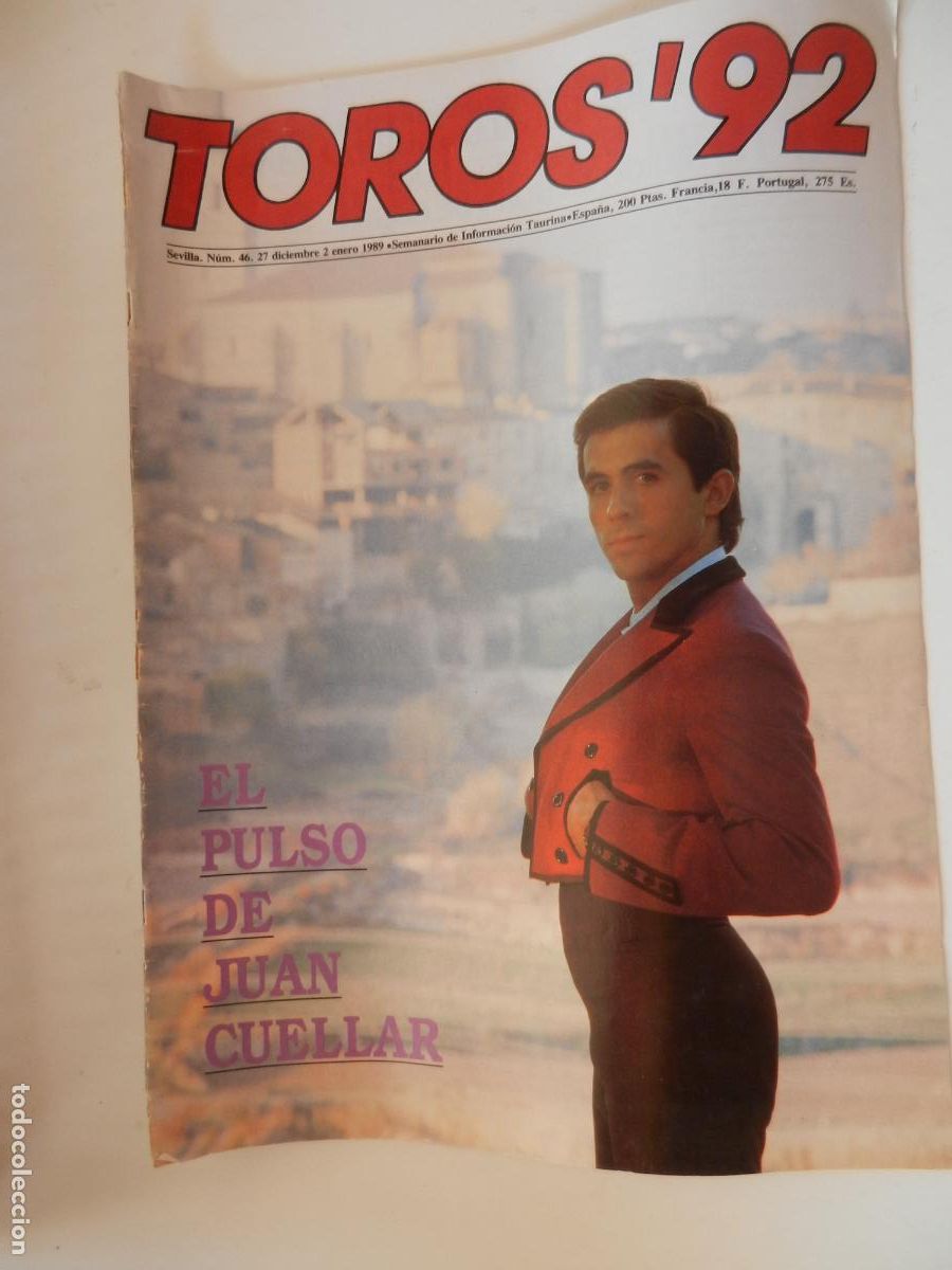 Tauromaquia: TOROS'92 SEMANARIO INFORMACION TAURINA - N&ordm; 46 -27-12 -1988-VER INDICE -JUAN CUELLAR