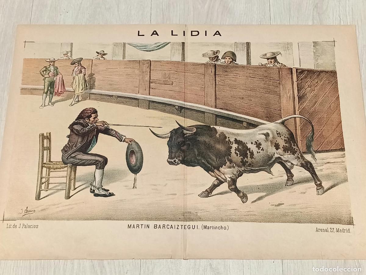 Tauromaquia: La Lidia. Litograf&iacute;a. &rdquo;Mart&iacute;n Barcaiztegui. (Martincho)&rdquo;. Lit. de J. Palacios.