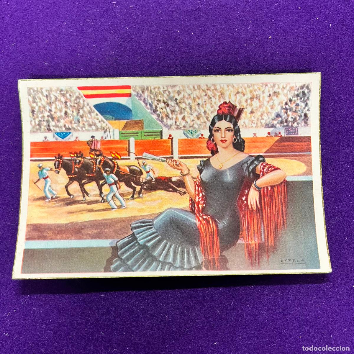 Tauromaquia: POSTAL DE TOROS. DIFERENTES ARTES Y SUERTES DEL TOREO. ILUSTRADA POR ESTELA.