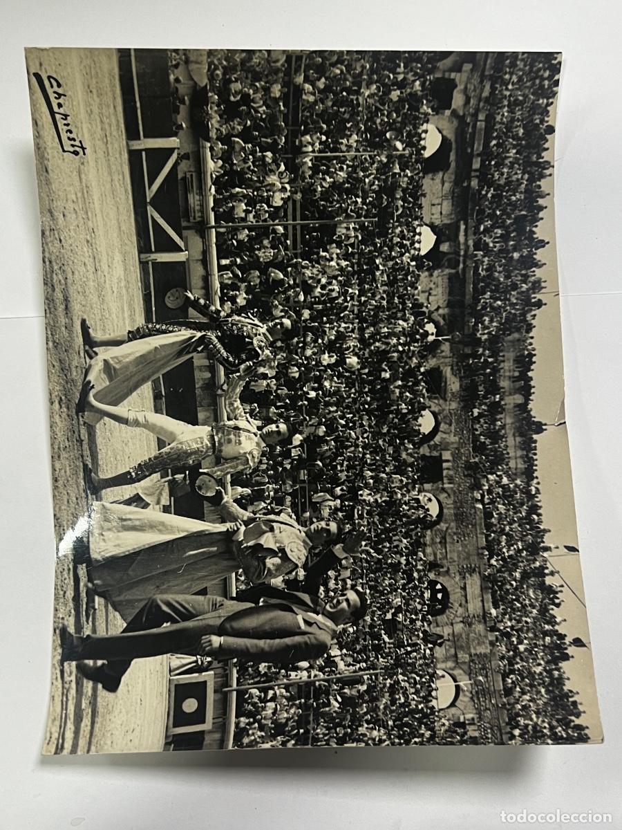 Tauromaquia: ANTIGUA FOTOGRAF&Iacute;A. TORERO ANTONIO ORD&Oacute;&Ntilde;EZ. FOTO CHAPRESTO. GRAN TAMA&Ntilde;O. 24 x 18 CM.