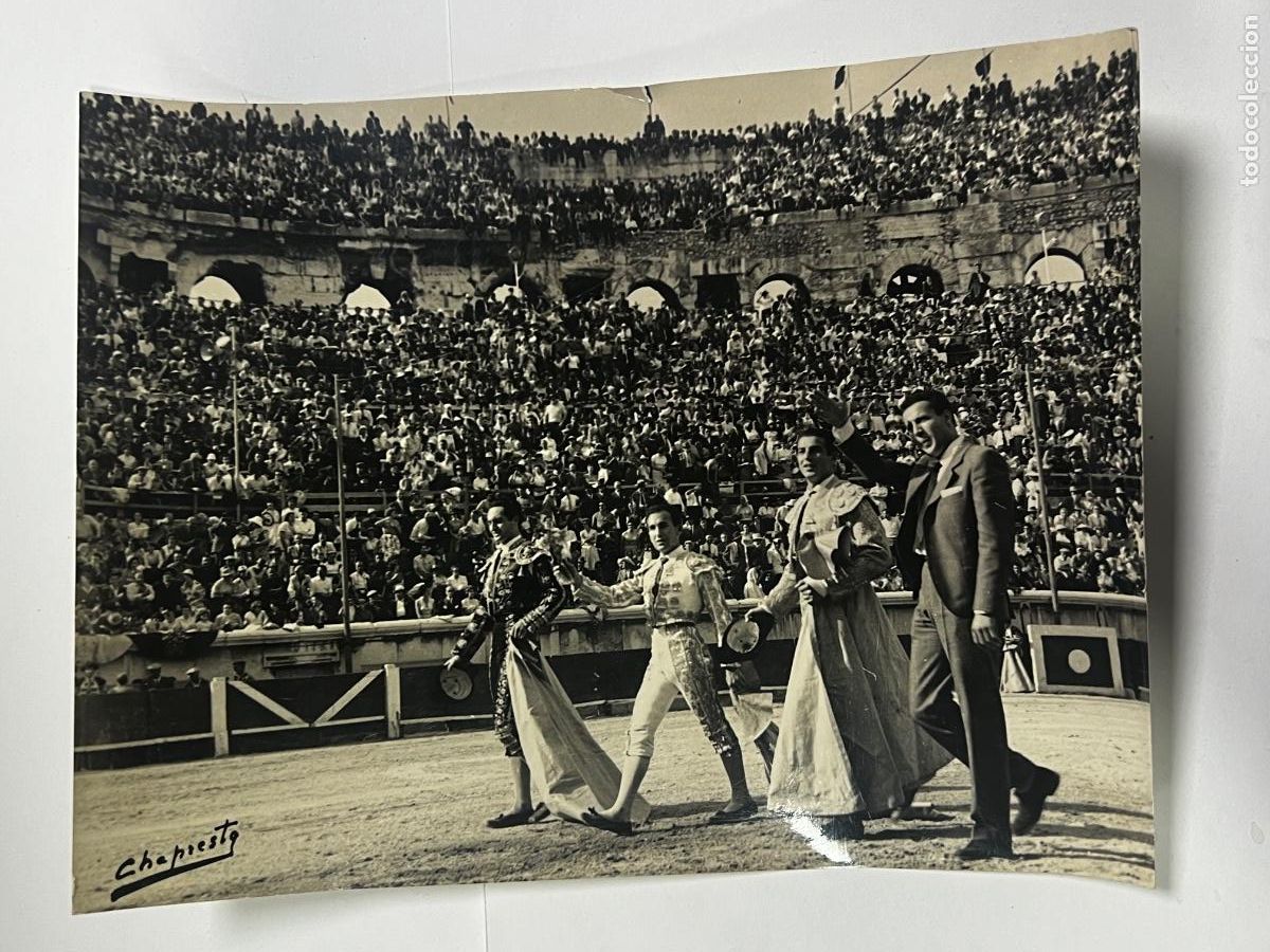Tauromaquia: ANTIGUA FOTOGRAF&Iacute;A. TORERO ANTONIO ORD&Oacute;&Ntilde;EZ. FOTO CHAPRESTO. GRAN TAMA&Ntilde;O. 24 x 18 CM.