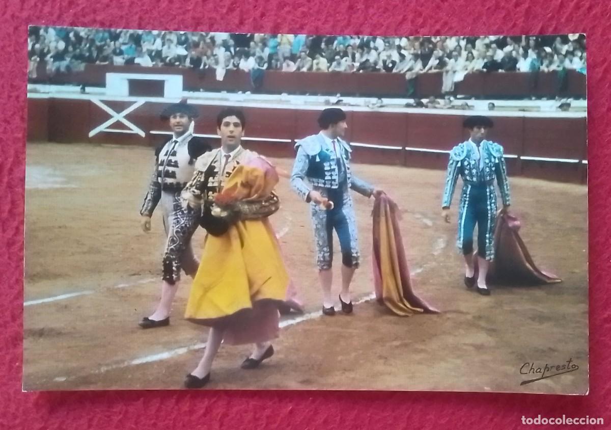 Tauromaquia: POSTAL CARTE POSTALE POST CARD TOROS-COLOR TOREO FIESTA BULLFIGHTING PLAZA VUELTA AL RUEDO CHAPRESTO
