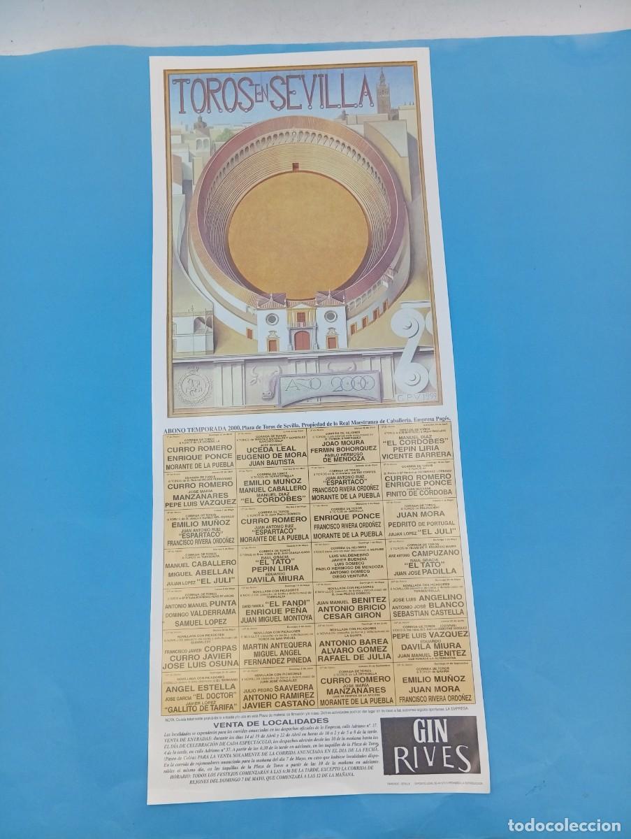 Stierkampf: CARTEL TOROS. SEVILLA. 2000. GANADERIA LA DEHESILLA. CURRO ROMERO.ENRIQUE PONCE.MORANTE DE LA PUEBLA